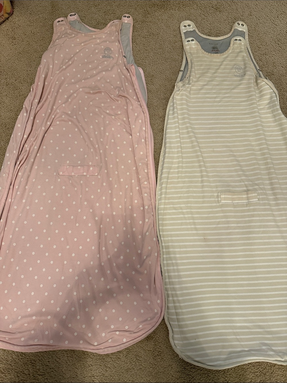 2 Woolino Merino Wool Toddler Sleep Sacks 2-4 Years